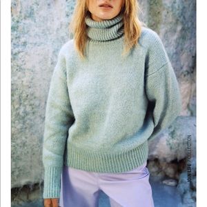 Zara High Collar Knit Sweater